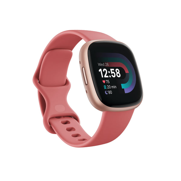 Fitbit Versa 4 Fitness Smartwatch with Daily Readiness, GPS, 24/7 Heart Rate, 40+ Exercise Modes, Sleep Tracking and more, Waterfall Blue/Platinum, One Size (S & L Bands Included)