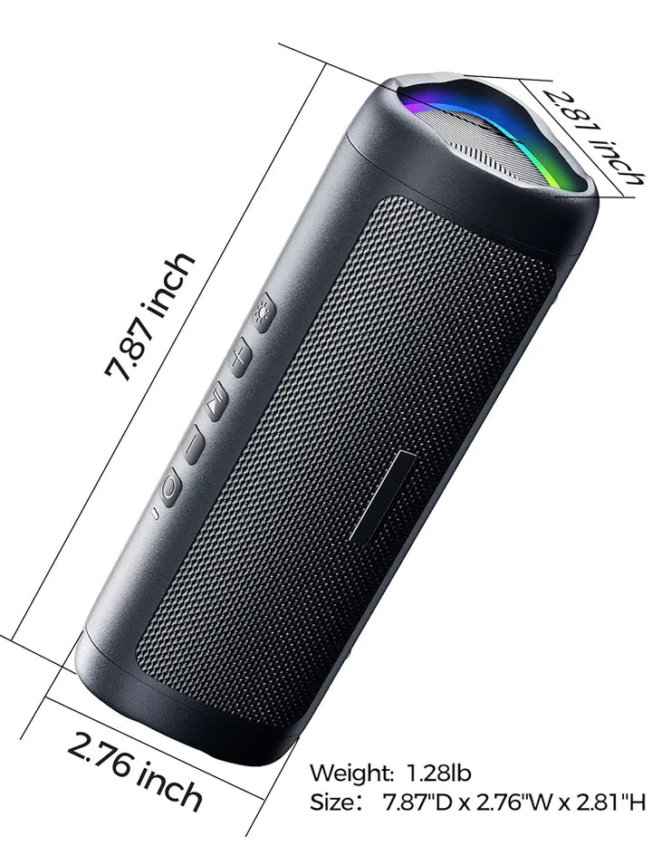 Bluetooth Speaker with HD Sound, Portable Wireless, IPX5 Waterproof, Up to 20H Playtime, TWS Pairing, BT5.3, for Home/Party/Outdoor/Beach, Electronic Gadgets, Birthday Gift 