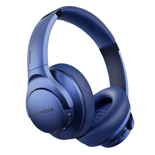 Soundcore Anker Life Q20 Hybrid Active Noise Cancelling Headphones, Wireless Over Ear Bluetooth Headphones, 70H Playtime, Hi-Res Audio, Deep Bass, Memory Foam Ear Cups, Travel, Office, USB-C Charging