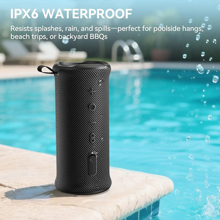 Oraolo Portable Bluetooth Speaker, Wireless Speakers with 24W Loud Stereo Sound, Bluetooth 6.0, RGB Lights, IPX6 Waterproof, Ture Wireless Pairing, 15H Playtime, Speaker for Home Beach Party